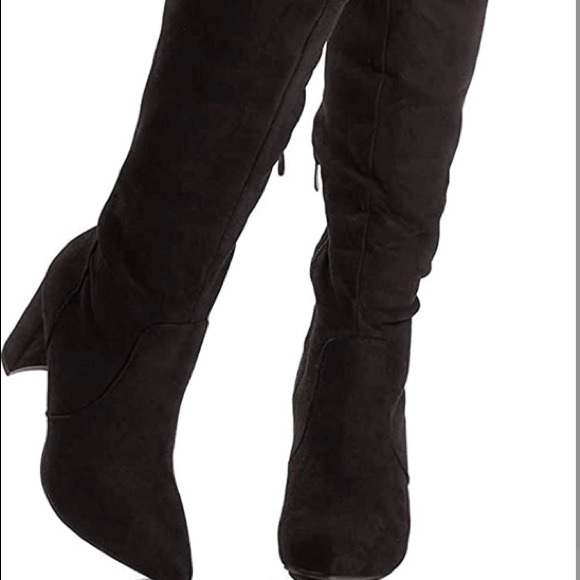 Dream Pairs Shoes - Dream pairs thigh high black suede boots size 9